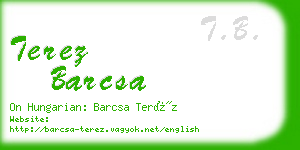 terez barcsa business card